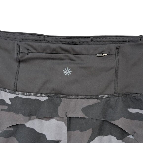 Athleta Running Free Shorts Womens Black Grey Camouflage Lined Athletic Size XS - Picture 5 of 11
